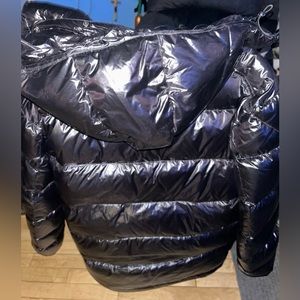 Mocler winter jacket,size 6 in men’s,all black.